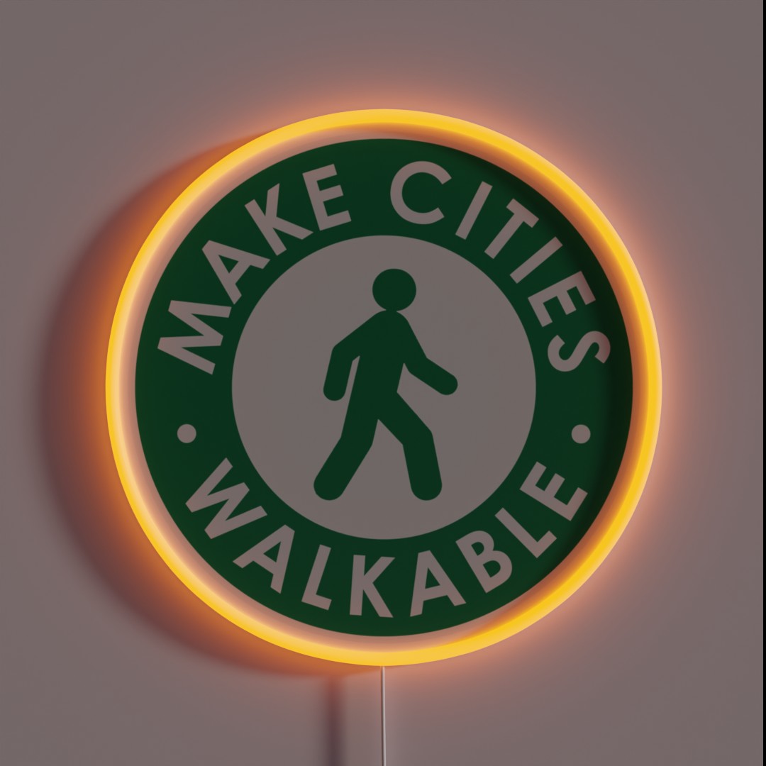 Make Cities Walkable RGB Neon Sign Make Cities Walkable RGB Neon Sign