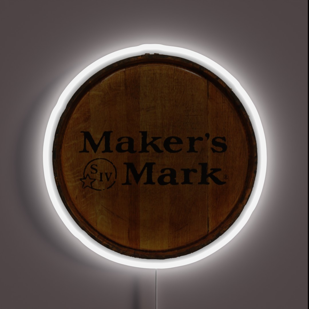 Maker S Mark Bourbon Barrel RGB Neon Sign Maker S Mark Bourbon Barrel RGB Neon Sign