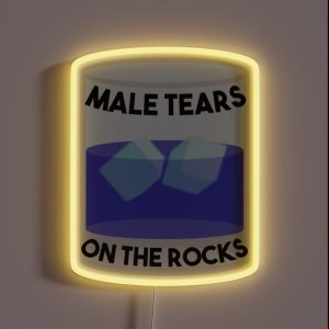 Male Tears On The Rocks RGB Neon Sign