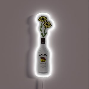 Malibu And Flower Drink RGB Neon Sign