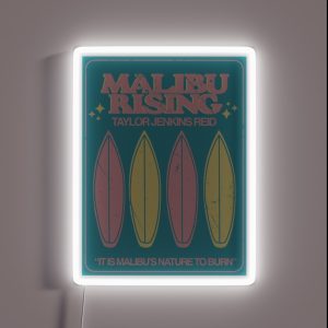 Malibu Rising Taylor Jenkins Reid Novel RGB Neon Sign