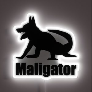 Maligator Silhouette RGB Neon Sign