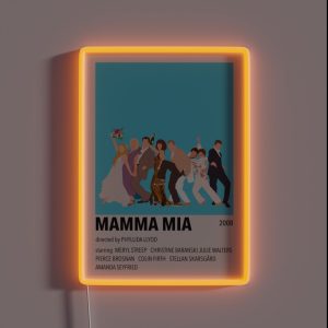 Mamma Mia Minimalist Poster RGB Neon Sign