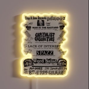 Man Is The Bastard Spazz RGB Neon Sign