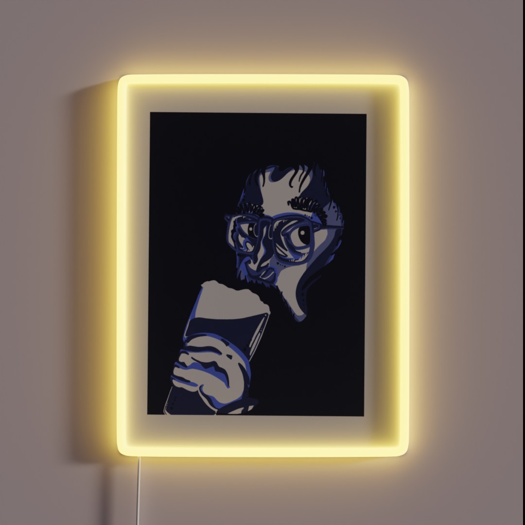 Man With Beer RGB Neon Sign Man With Beer RGB Neon Sign