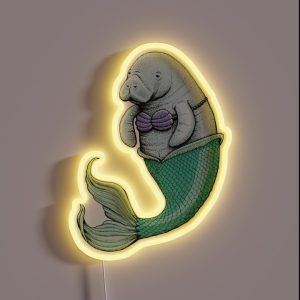Manatee Mermaid RGB Neon Sign Manatee Mermaid RGB Neon Sign