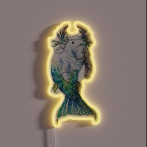 Manatee Mermaid RGB Neon Sign Manatee Mermaid RGB Neon Sign