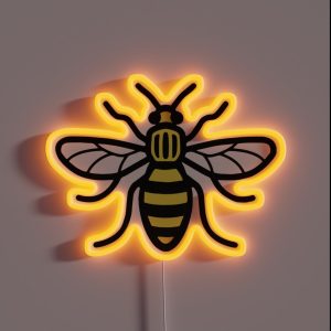 MANCHESTER WORKER BEE RGB Neon Sign
