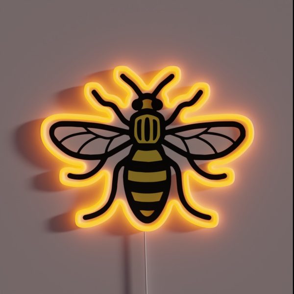 MANCHESTER WORKER BEE RGB Neon Sign