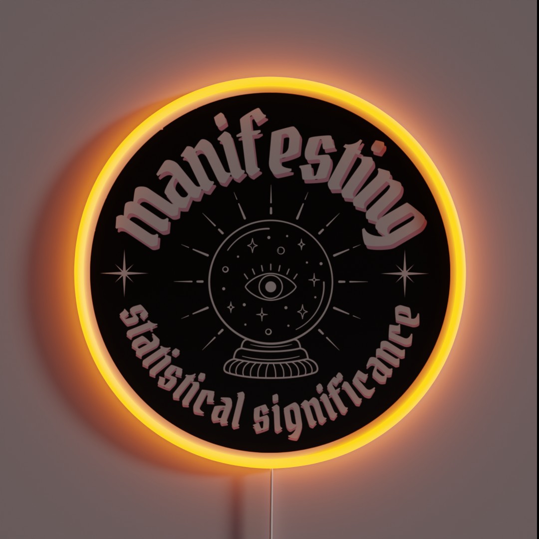 Manifesting Statistical Significance White RGB Neon Sign Manifesting Statistical Significance White RGB Neon Sign