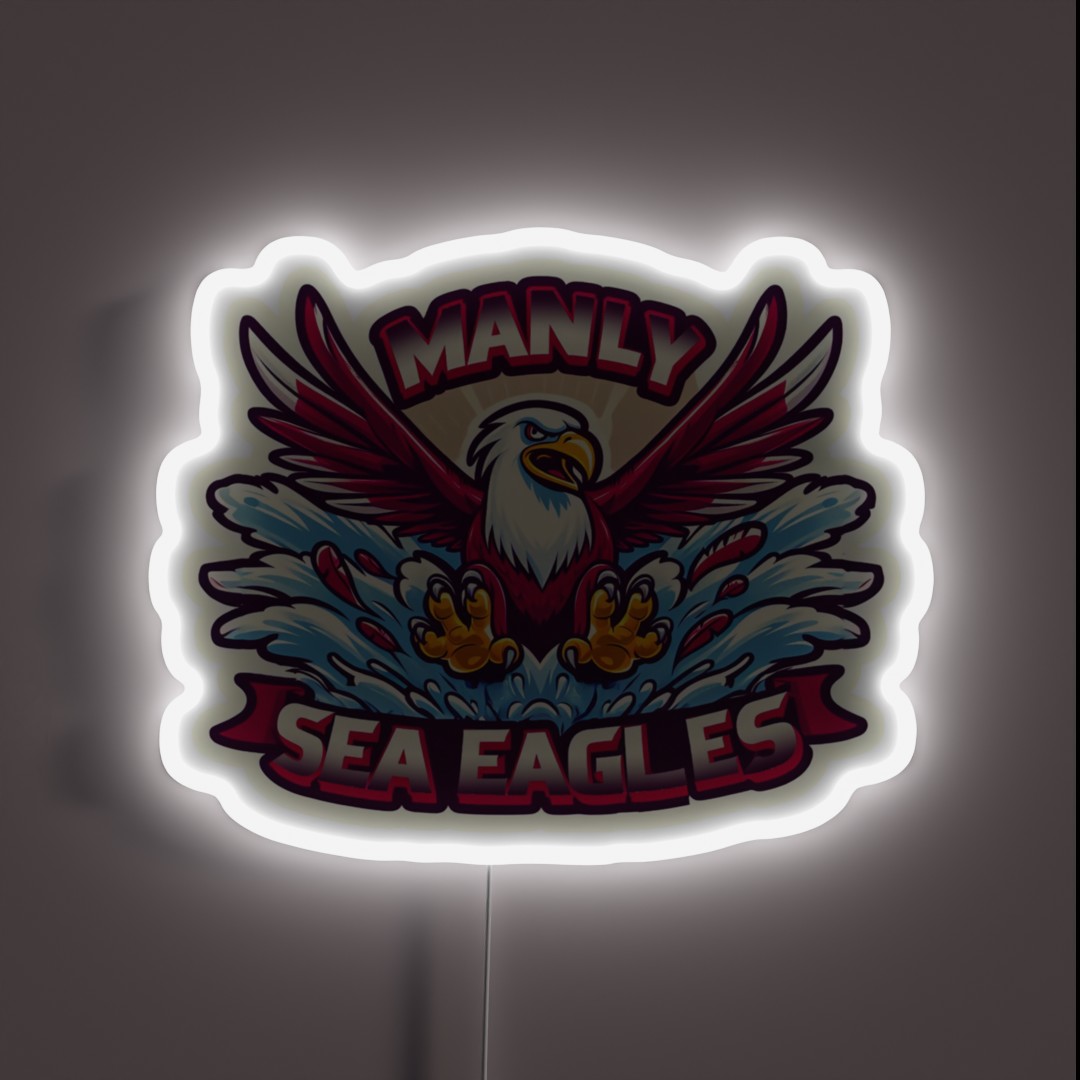 Manly Warringah Sea Eagles RGB Neon Sign Manly Warringah Sea Eagles RGB Neon Sign