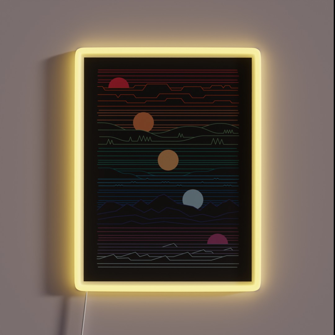 Many Lands Under One Sun RGB Neon Sign Many Lands Under One Sun RGB Neon Sign