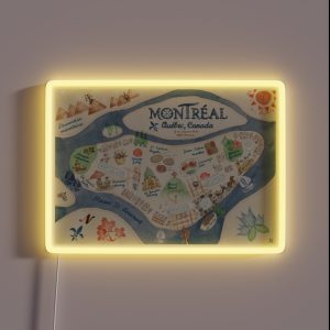 Map Of Montreal Canada RGB Neon Sign
