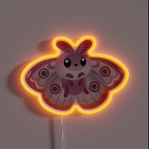 Marbled Emperor Moth RGB Neon Sign