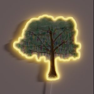 Mardi Gras Tree Watercolor RGB Neon Sign Mardi Gras Tree Watercolor RGB Neon Sign