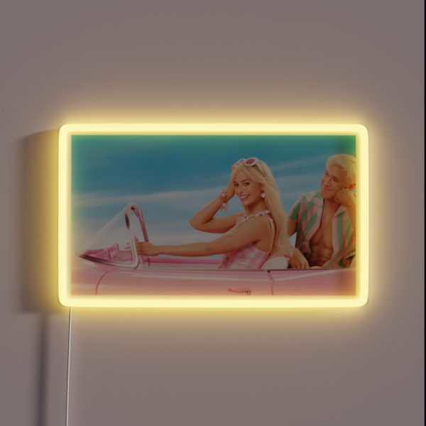 Margot Robbie And Ryan Gosling RGB Neon Sign