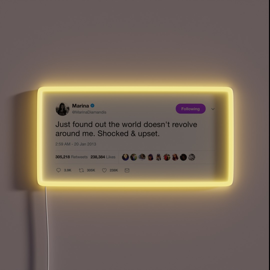 Marina And The Diamonds Tweet RGB Neon Sign Marina And The Diamonds Tweet RGB Neon Sign