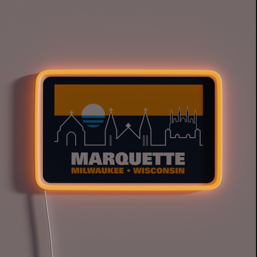 Marquette And MKE RGB Neon Sign Marquette And MKE RGB Neon Sign