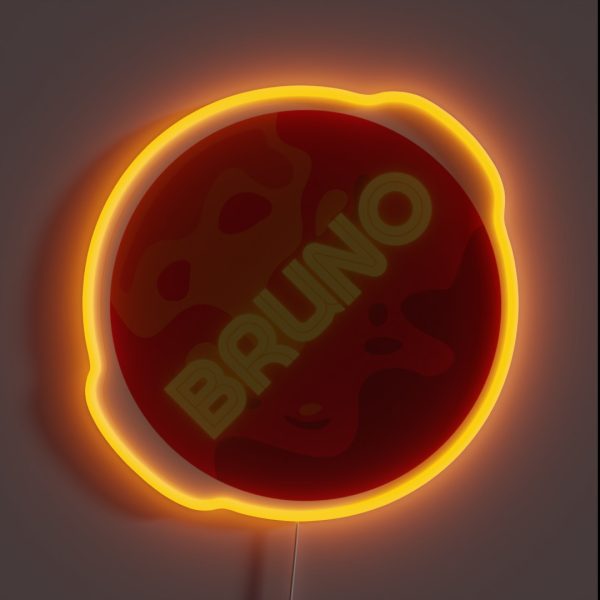 Mars The Red Planet Bruno RGB Neon Sign