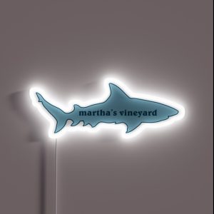 Martha S Vineyard Shark RGB Neon Sign