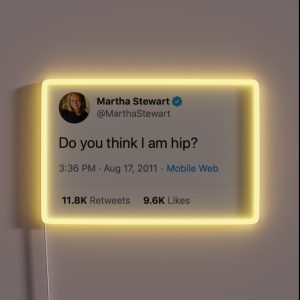 Martha Stewart Tweet RGB Neon Sign Martha Stewart Tweet RGB Neon Sign