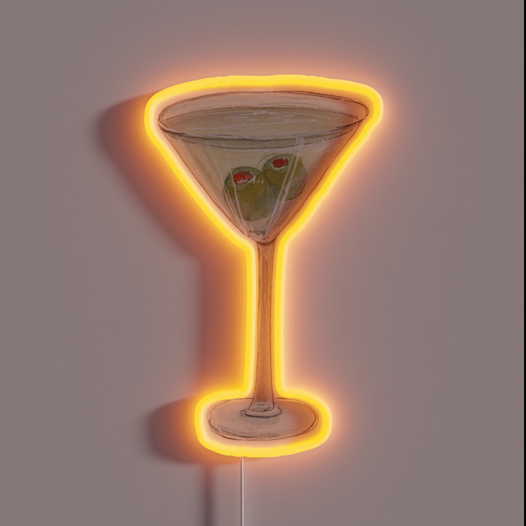 Martini Cocktail RGB Neon Sign Martini Cocktail RGB Neon Sign