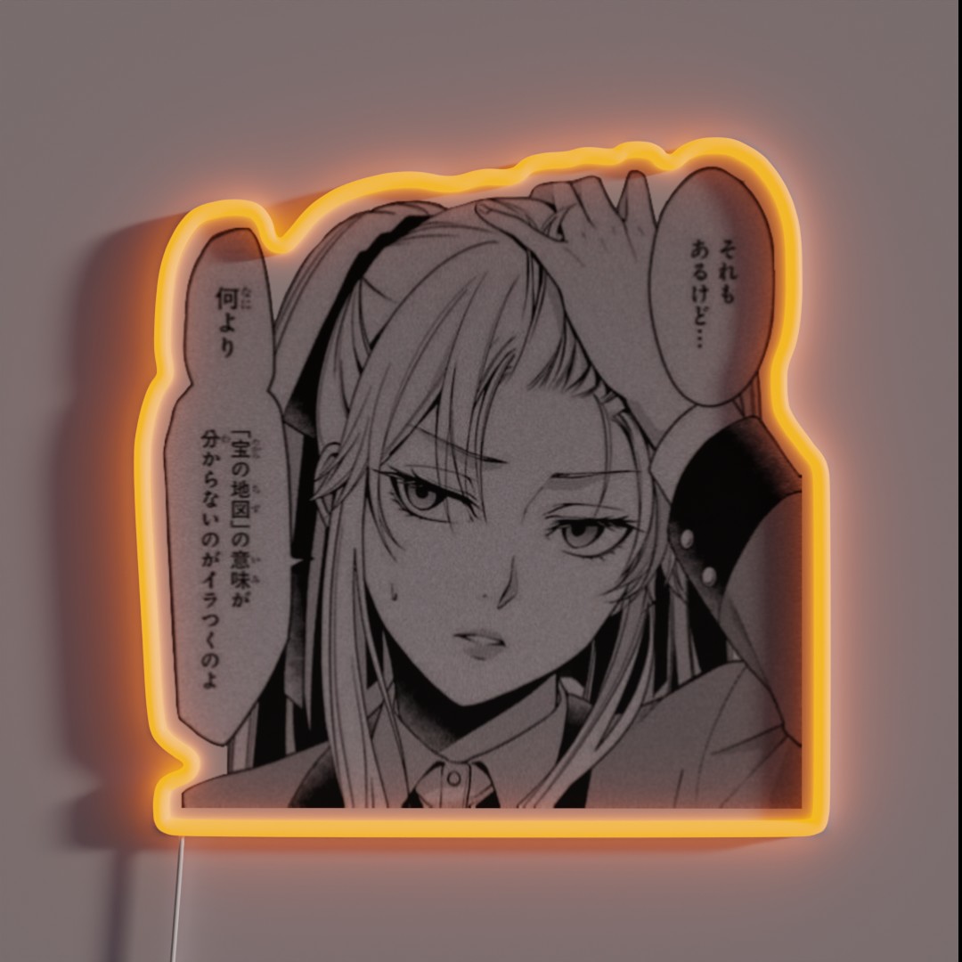 Mary Saotome Kakegurui Manga Illustration RGB Neon Sign Mary Saotome Kakegurui Manga Illustration RGB Neon Sign