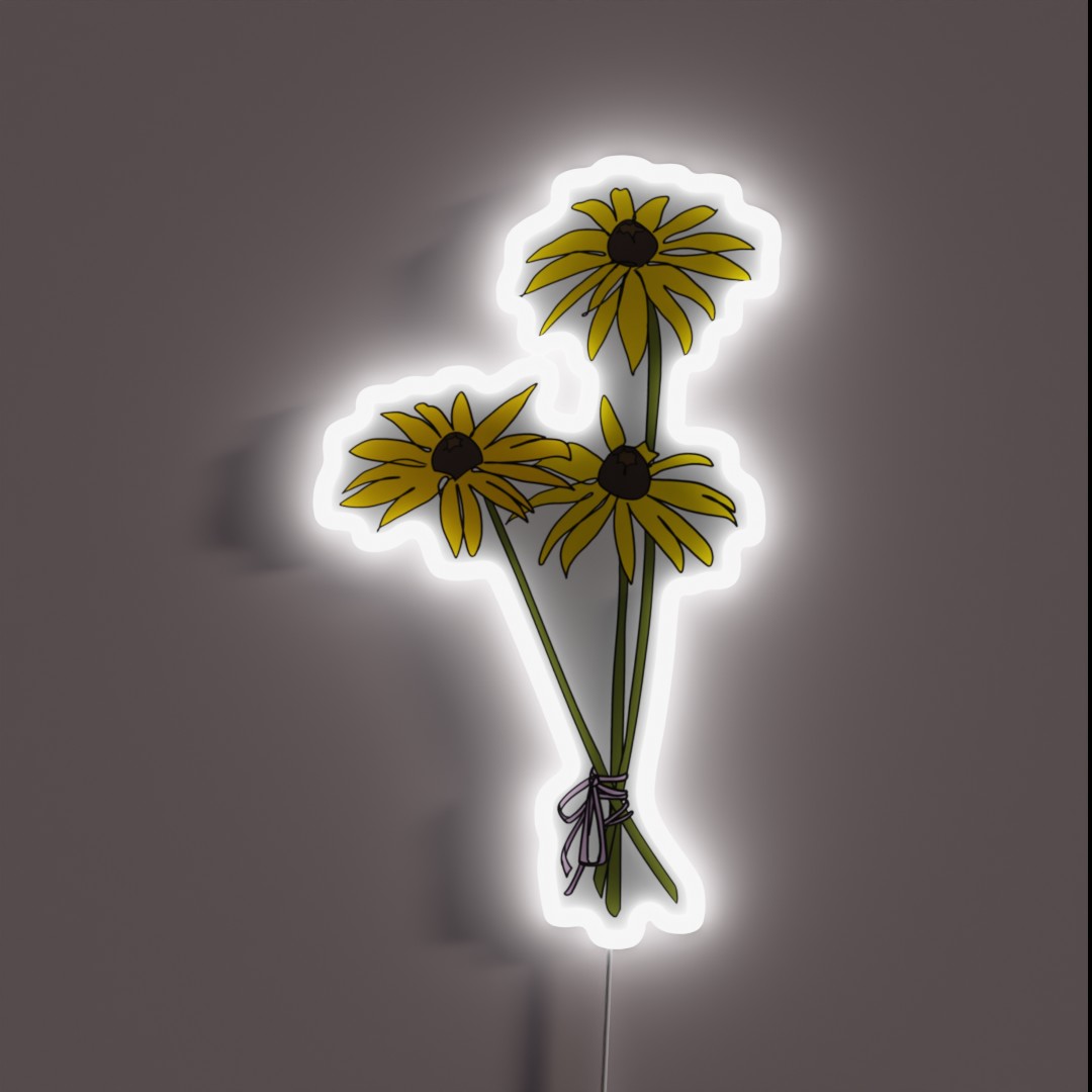 Maryland Black Eyed Susan RGB Neon Sign Maryland Black Eyed Susan RGB Neon Sign