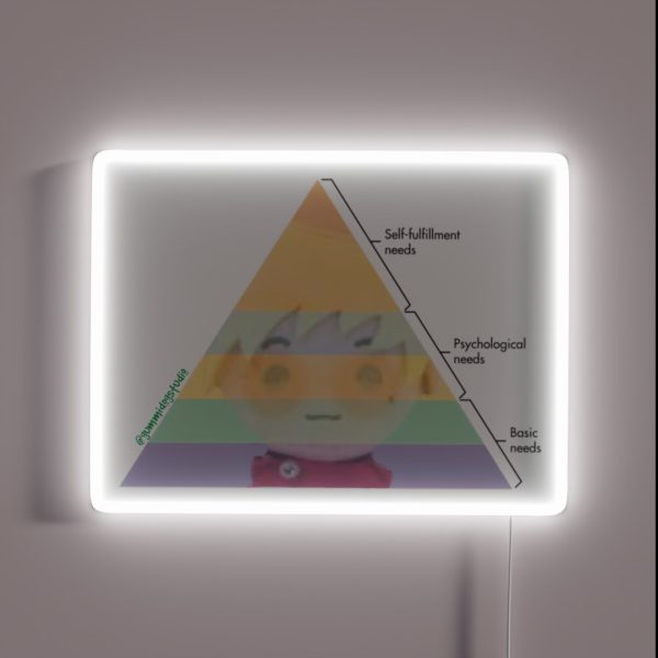 Maslow S Hierarchy Of Vash Plushie RGB Neon Sign