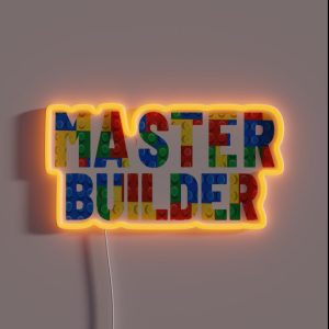 Master Builder Creator Best Gift Idea For Adults And Toddler Toys For Boys And Kids Children RGB Neon Sign