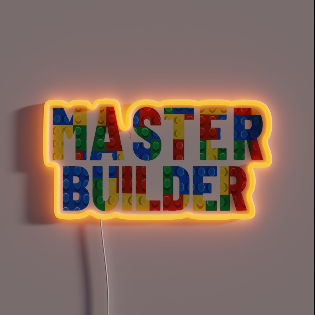 Master Builder Creator Best Gift Idea For RGB Neon Sign Master Builder Creator Best Gift Idea For RGB Neon Sign