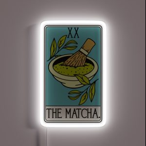 Matcha Tarot Card Green Tea Drink RGB Neon Sign Matcha Tarot Card Green Tea Drink RGB Neon Sign
