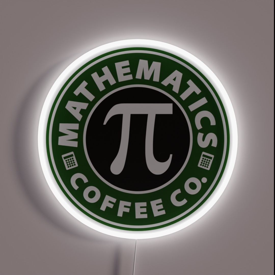 Mathematics Coffee Co RGB Neon Sign Mathematics Coffee Co RGB Neon Sign
