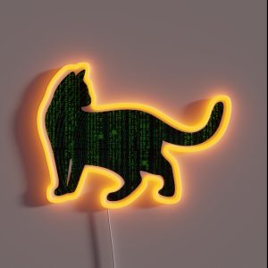 Matrix Cat Qvkex RGB Neon Sign