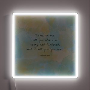 Matthew 11 28 RGB Neon Sign Matthew 11 28 RGB Neon Sign