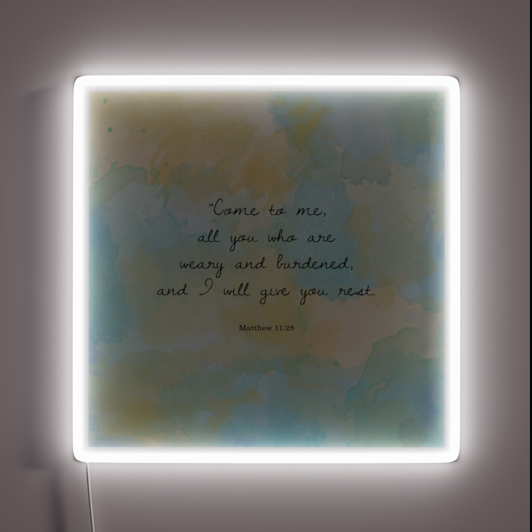 Matthew 11 28 RGB Neon Sign Matthew 11 28 RGB Neon Sign