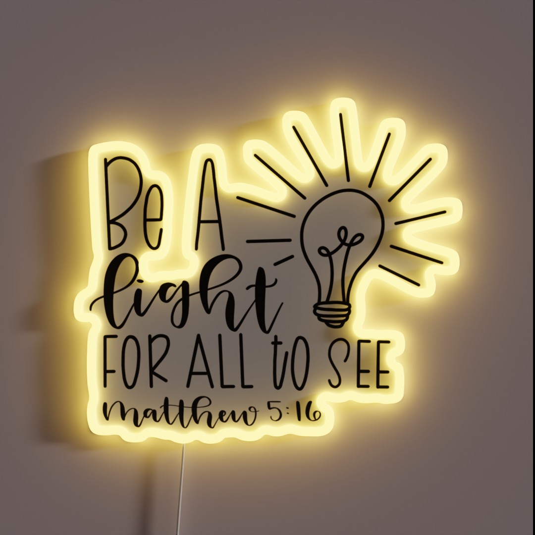 Matthew 5 16 RGB Neon Sign Matthew 5 16 RGB Neon Sign