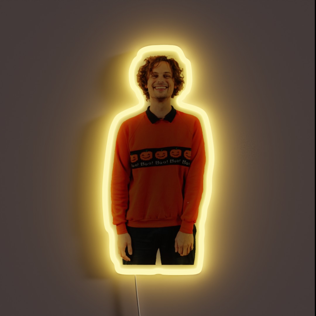 Matthew Gray Gubler Halloween RGB Neon Sign Matthew Gray Gubler Halloween RGB Neon Sign