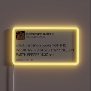 Matthew Gray Gubler Tweet RGB Neon Sign
