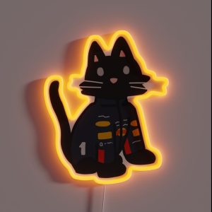 Max Verstappen As A Cat RGB Neon Sign Max Verstappen As A Cat RGB Neon Sign