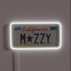 Mazzy Star California License Plate RGB Neon Sign Mazzy Star California License Plate RGB Neon Sign