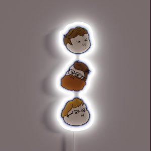 Mcelroy Brothers Grump Head Icons RGB Neon Sign