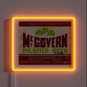 Mcgovern Pilsner Beer Distresssed RGB Neon Sign