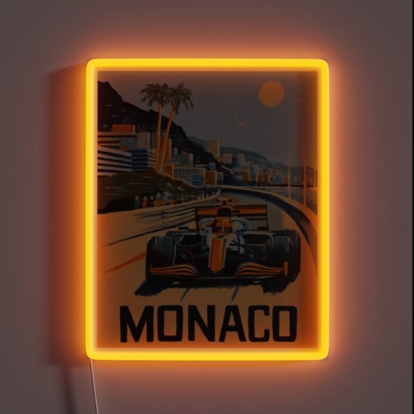 Mclaren F1 Car Monaco RGB Neon Sign