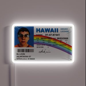 Mclovin Driving License Card RGB Neon Sign