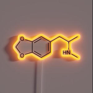 MDMA Structural Formula RGB Neon Sign