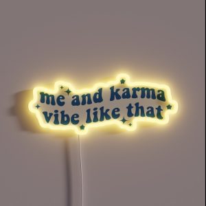 Me And Karma Vibe Like That Typography Karma Cat Fans RGB Neon Sign Me And Karma Vibe Like That Typography Karma Cat Fans RGB Neon Sign