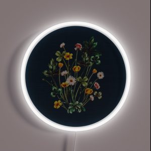 Meadowsweet Autumn On Rustic Blue RGB Neon Sign