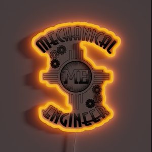 Mechanical Engineer Gears Of Progress RGB Neon Sign