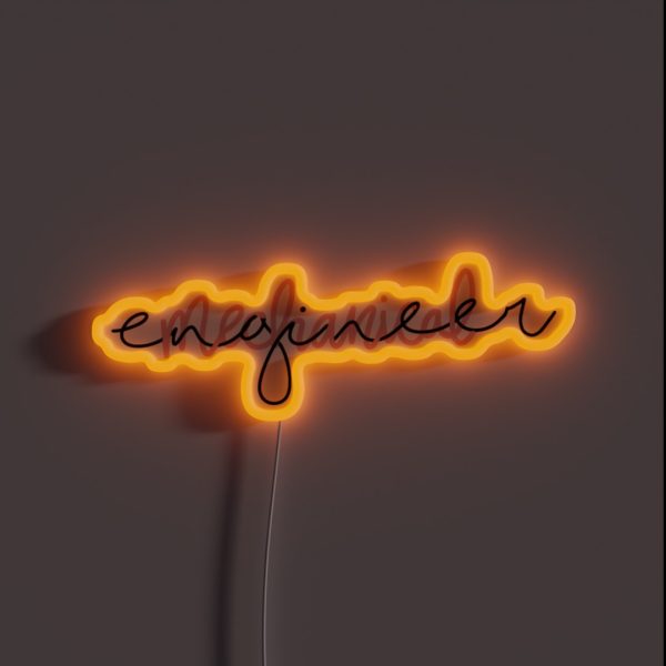 Mechanical Engineer Intertwined In Pink RGB Neon Sign